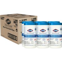 Clorox Healthcare Bleach Germicidal Wipes, 6" x 5", 150 Wipes Per Canister, Case Of 6 Canisters