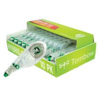 Tombow Mono Hybrid-Style Correction Tape, Single Line, 0.16" x 394", Clear, Pack Of 10