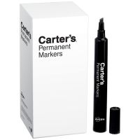 Avery Carter's Permanent Markers, Chisel Tip, Large Desk-Style Size, Black, Box Of 12