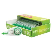 Tombow Mono Correction Tape, Mini, 1/6" x 315", 60% Recycled, White, Pack Of 10