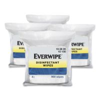 Everwipe Disinfectant Wipes, 1-Ply, 8 x 6, Lemon, White, 800/Bag, 4 Bags/Carton