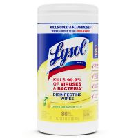 Lysol Disinfecting Wipes, Lemon And Lime Blossom Scent, Tub Of 80 Sheets