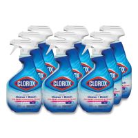 Clorox Clean-Up Cleaner + Bleach, 32 oz Spray Bottle, Fresh Scent, 9/Carton