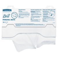Scott Personal Toilet Seat Covers, 15" x 18", White, Pack Of 125
